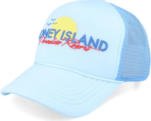 Trucker-Coney Island Picnic Resort Oatmeal/Salsa A-Frame Trucker - Beige