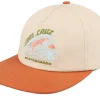 Skate-Santa Cruz Retreat Cap Unbleached Beige/Orange Snapback -