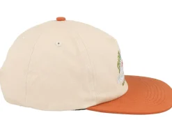 Skate-Santa Cruz Retreat Cap Unbleached Beige/Orange Snapback -