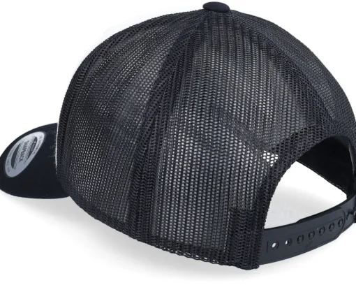 Discount Yupoong Retro Black/White/Black Trucker -