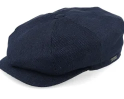 Flat Caps-Wigéns Retro Cap 409 Navy Newsboy Flat Cap -