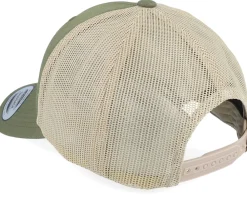 Trucker | Blanks-Yupoong Retro Cap 2-Tone Moss Green/Khaki Trucker -