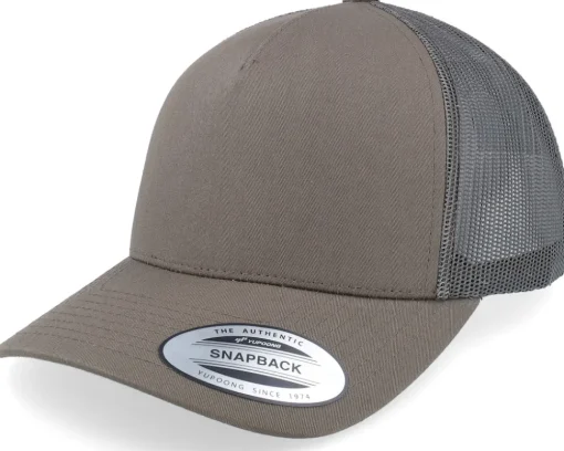 Trucker-Yupoong Retro Chocolate Chip/Greyish Brown A-Frame Trucker -