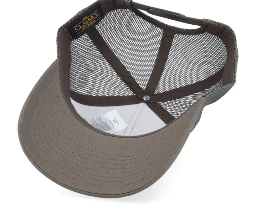 Trucker-Yupoong Retro Chocolate Chip/Greyish Brown A-Frame Trucker -