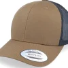 New Yupoong Retro Coyote Brown/Black Trucker -