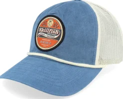 Trucker-Skillfish Retro Fishing Logo Bachelor Legion /Sand/Cream Trucker - Blue