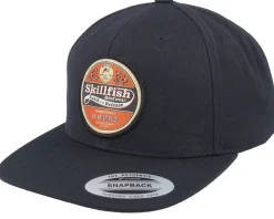 Snapback-Skillfish Retro Fishing Logo Black Snapback -