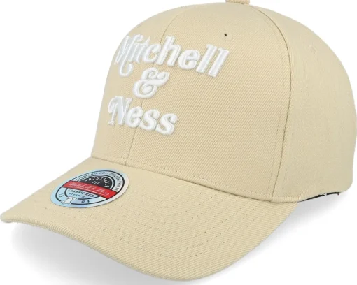 Outlet Mitchell & Ness Retro Logo Classic Red Khaki Adjustable -