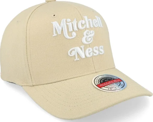 Outlet Mitchell & Ness Retro Logo Classic Red Khaki Adjustable -