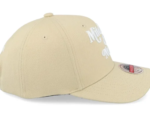 Outlet Mitchell & Ness Retro Logo Classic Red Khaki Adjustable -