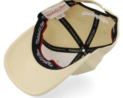 Outlet Mitchell & Ness Retro Logo Classic Red Khaki Adjustable -
