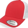 Blanks-Yupoong Retro Red/White A-Frame Trucker -
