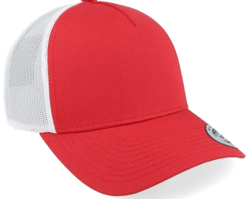 Blanks-Yupoong Retro Red/White A-Frame Trucker -