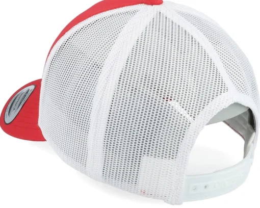 Blanks-Yupoong Retro Red/White A-Frame Trucker -