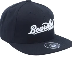 Clearance Bearded Man Retro Script 3d Logo Snapback - Black