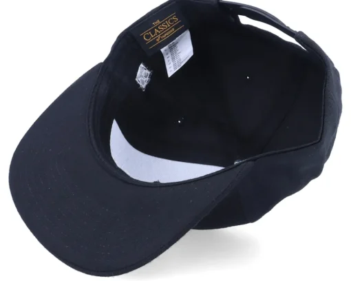 Clearance Bearded Man Retro Script 3d Logo Snapback - Black