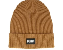 Cuff Beanies-Puma Ribbed Classic Beanie Caramel Latte Cuff - Brown