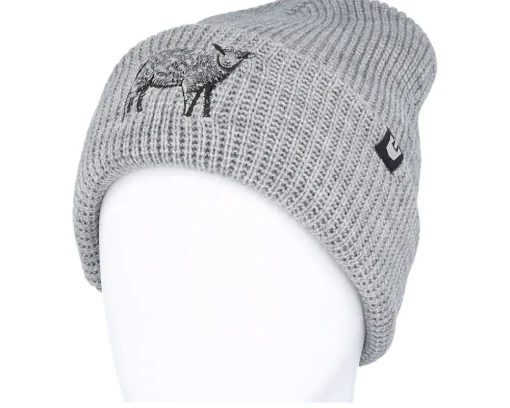 Cuff Beanies | Knitted Beanies-Goorin Bros. Ribbed Sheep Classic Knits Icon Embroidery Grey Cuff -