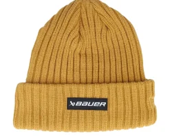 Cuff Beanies-Bauer Ribbed Toque Gold Cuff -