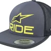 Trucker-Alpinestars Ride 4.0 Hat Charcoal/Black/Lime Trucker -