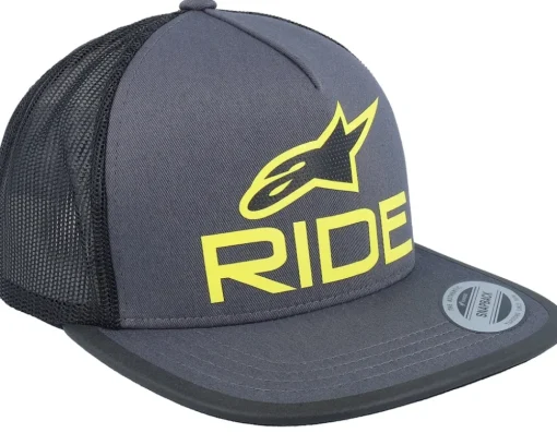 Trucker-Alpinestars Ride 4.0 Hat Charcoal/Black/Lime Trucker -
