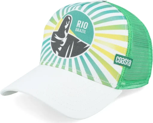 Clearance Coastal Rio White/Green Trucker -