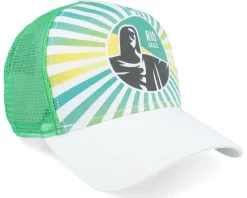 Clearance Coastal Rio White/Green Trucker -