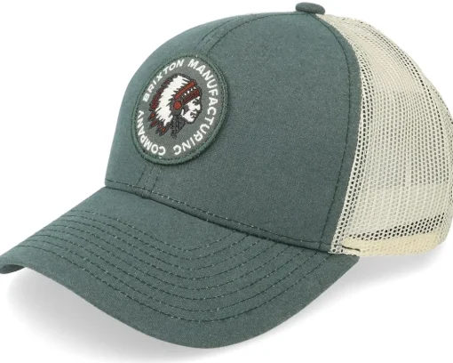 Trucker-Brixton Rival Stamp X Mp Mesh Cap Silver Pine/Off White Trucker -