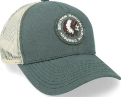Trucker-Brixton Rival Stamp X Mp Mesh Cap Silver Pine/Off White Trucker -
