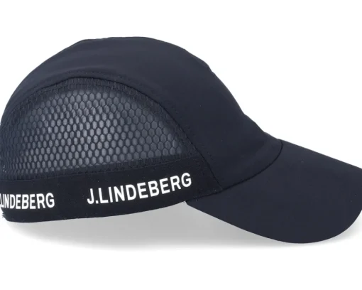 New J.Lindeberg Rock Golf Cap Black Dad Cap -