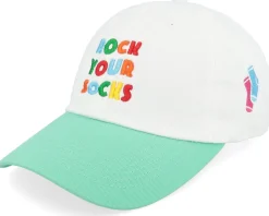 Sale Iconic Rock Your Socks Washed White/Mint Dad Cap -