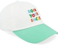 Sale Iconic Rock Your Socks Washed White/Mint Dad Cap -