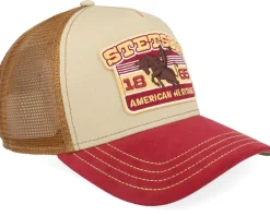 Trucker-Stetson Rodeo Beige/Wine A-Frame Trucker -