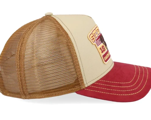 Trucker-Stetson Rodeo Beige/Wine A-Frame Trucker -