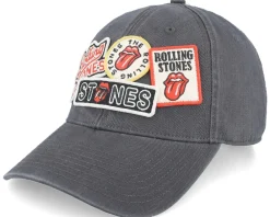 Hot American Needle Rolling Stones Iconic Black Dad Cap -