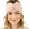Headband-Get Fabulous Rosé Knitted Headband -