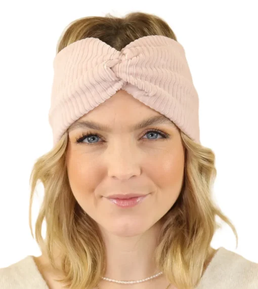 Headband-Get Fabulous Rosé Knitted Headband -