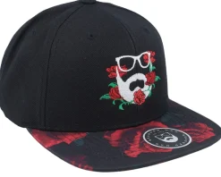 Snapback-Bearded Man Rose Logo Black/Rose Snapback -