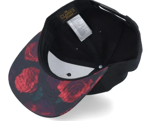 Snapback-Bearded Man Rose Logo Black/Rose Snapback -