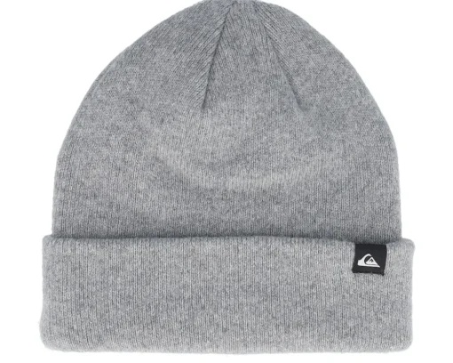 Cuff Beanies-Quiksilver Routine Beanie Medium Grey Heather Cuff -