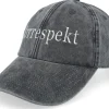 Dad Cap-Iconic Rrrrespekt Script Washed Black Dad Cap -