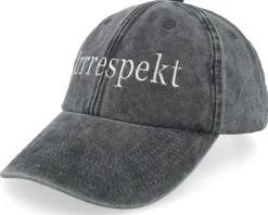 Dad Cap-Iconic Rrrrespekt Script Washed Black Dad Cap -