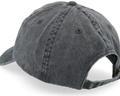 Dad Cap-Iconic Rrrrespekt Script Washed Black Dad Cap -
