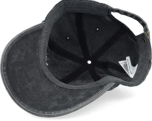 Dad Cap-Iconic Rrrrespekt Script Washed Black Dad Cap -
