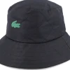 Online Lacoste Rubber Patch Stitch Bucket - Black