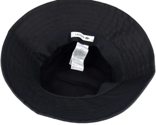 Online Lacoste Rubber Patch Stitch Bucket - Black