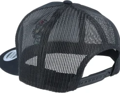 Trucker-Iconic Sad Zombie Brains Black Trucker -