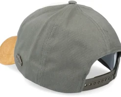 New MJM Hats Salmon Cotton White/Olive/Suede Adjustable -