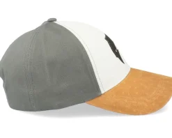New MJM Hats Salmon Cotton White/Olive/Suede Adjustable -