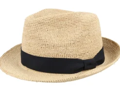 Fashion CTH Ericson Sam Raffia Trilby Natural Straw Hat -